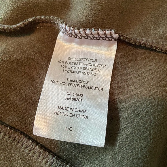 Mondetta Fleece Jacket Green large Womens Full Zip Up Front soft cozy - Picture 4 of 5